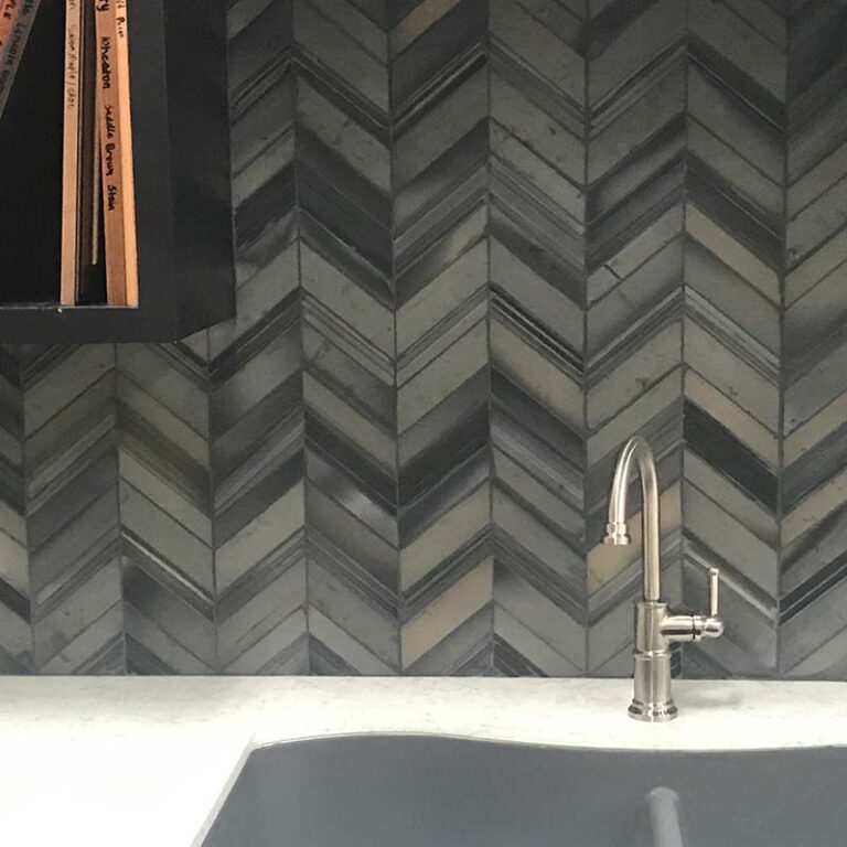 backsplash with grey tile